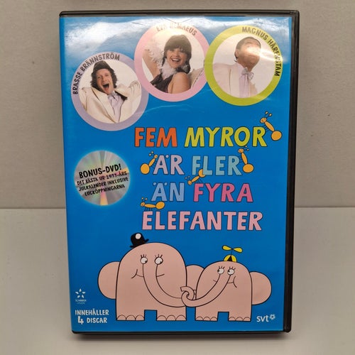 Fem myror är fler än fyra Elefanter - Region 2, DVD-box, Svensk tal, Fint skick