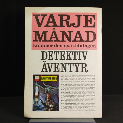 Detektiväventyr - NR 14 - 1963 - Hemliga agenten X 9: "X 9" tar hem spelet