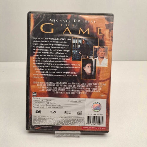 The Game - Michael Douglas - Region 2, DVD-Film, Svensk text, Fint skick