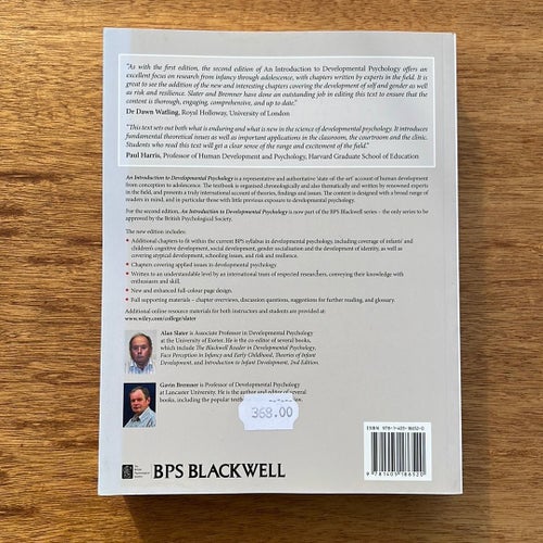 An Introduction to Developmental Psychology av Alan Slater och Gavin Bremner, 2.