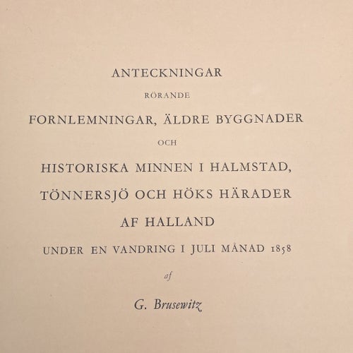 HALLAND HISTORISKA MINNEN