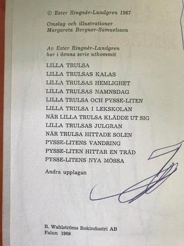 NÄR LILLA TRULSA KLÄDDE UT SIG + LILLA TRULSA OCH TOMTEFLICKAN TEDDY böcker