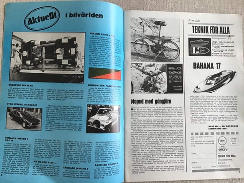 TEKNIK FÖR ALLA NR 2 1968 DARG U LA,PEUGEOT 404,GO KART,MERCER RACEABOUT,LOK