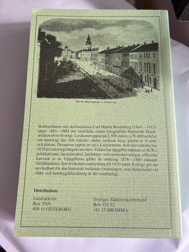 Geografiskt-statistiskt handlexikon öfver Sverige Bd 1 A-G Rosenberg Carl Martin