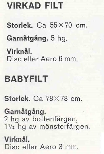 ** VIRKMÖNSTER ** TVÅ SÖTA BABYFILTAR **