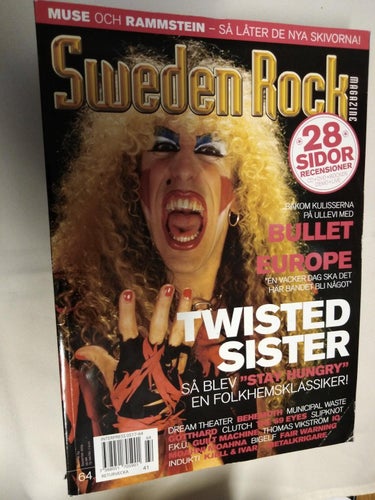 Sweden rock magazine 64 Twisted Sister Bullet Muse Europe Indukti Dream Theater