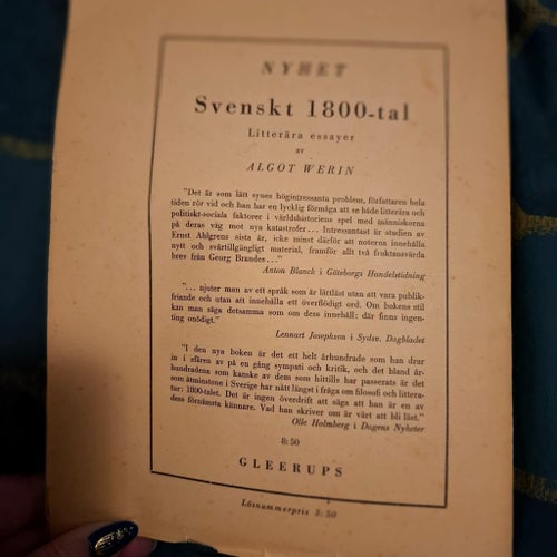 Svensk Litteratur Tidskrift, 1949 häftad 72 sidor