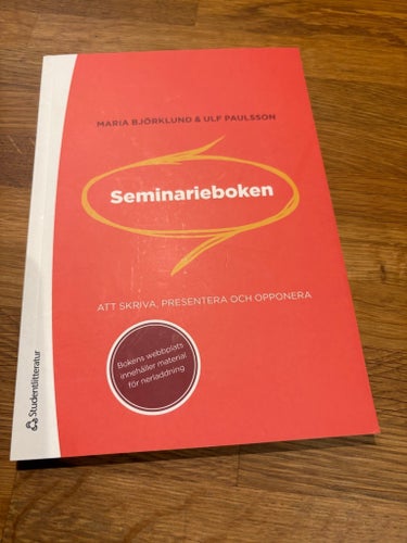 Seminarieboken av Maria Björklund & Ulf Paulsson, 2012