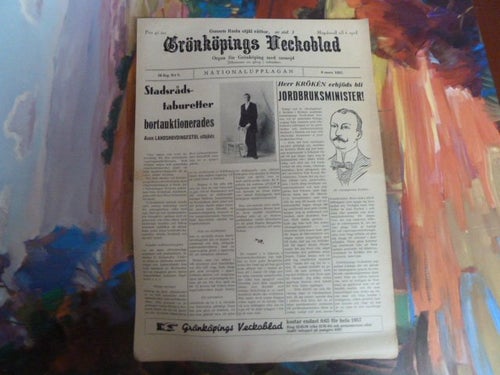 GRÖNKÖPINGS VECKOBLAD, 1957 MARS 9, TIDNING