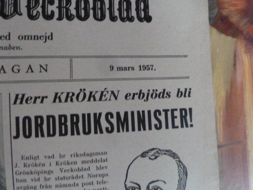 GRÖNKÖPINGS VECKOBLAD, 1957 MARS 9, TIDNING