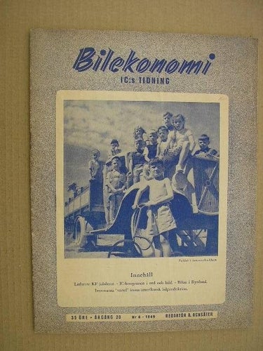 IC Tidning: Bilekonomi 1949 Nr. 6