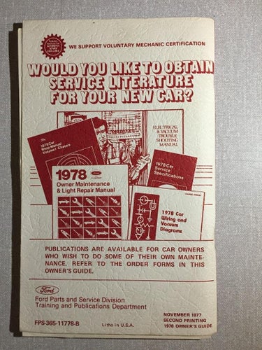 1978 Mercury Cougar Owner Guide