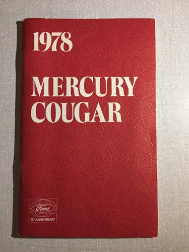 1978 Mercury Cougar Owner Guide