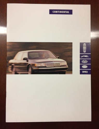 Försäljningsbroschyr Lincoln Continental 1992