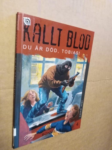 Kallt blod 4, Du är död, Tobias! av Jörn Jensen, bok Very Fine. BM