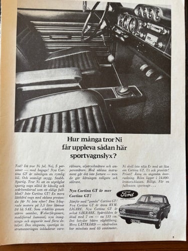 Ford Cortina GT 1967 annons