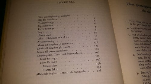 bok sång dans Svenska sånglekar
