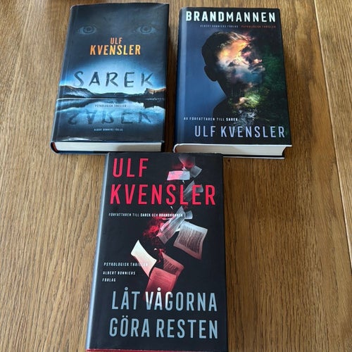 Bokpaket: ULF KVENSLER: 3 inbundna böcker enlig bild och info nedan