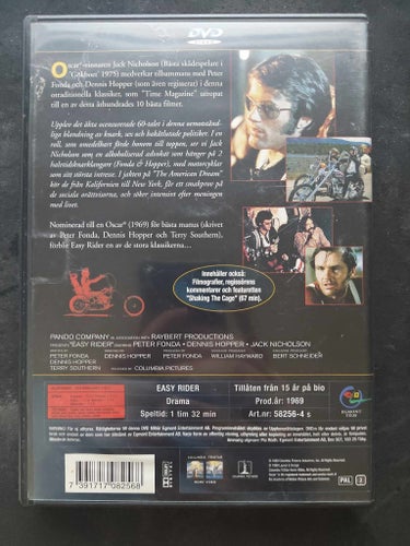 Easy Rider (1969) - Peter Fonda, Dennis Hopper, Jack Nicholson - DVD