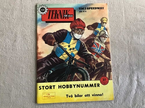 TEKNIK FÖR ALLA NR 21 1957 SPEEDWAY,WARTBURG,MODELJÄRNVÄG,ZUNDAPP COMBINETTE