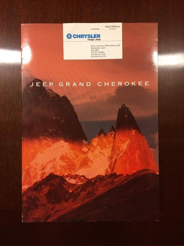 Försäljningsbroschyr Jeep Grand Cherokee
