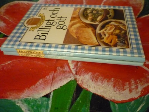 BOK, 2 STYCKEN KOKBÖCKER, RECEPTSKATTEN: BILLIGT OCH GOTT, SMÅRÄTTER