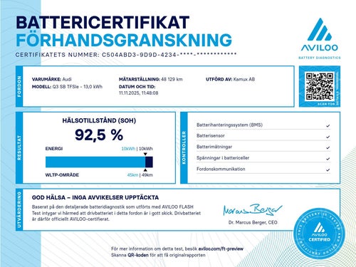 Audi Q3 Sportback 45 TFSI e S-LINE 245 hk GRILL PÅ KÖPET!