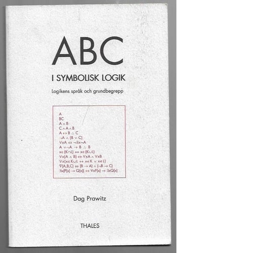 Köp nu! - ABC i Symbolisk Logik av Dag Prawitz