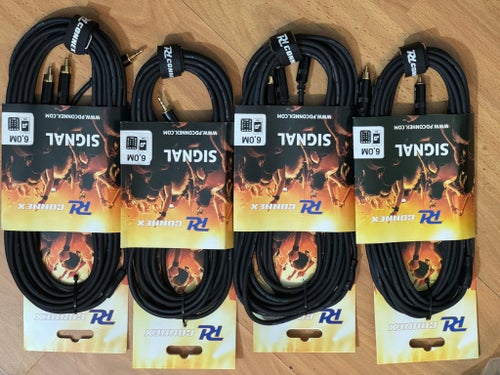 4st OFC 6m kablar , guldpläterade 3.5mm mini tele till 2xRCA, kostat 395 styck.