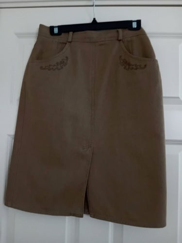 Gerry Weber, jeans kjol, brun/khaki färgad,Strl:40