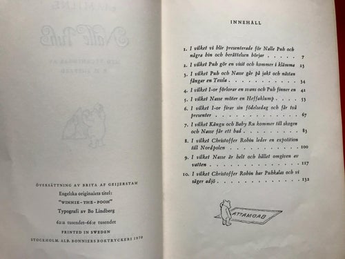 NALLE PUH A.A. Milne 1970