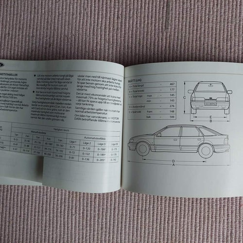 Instruktionsbok Ford Scorpio 1985 3/85