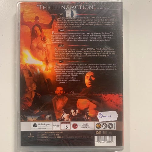 KINGDOM OF GLADIATORS. DVD ACTION -11. INPLASTAD