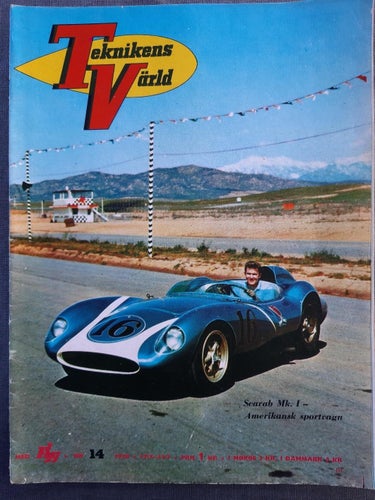 Teknikens Värld nr 14 1958: Austin-Healey Sprite, MGA med ny motor