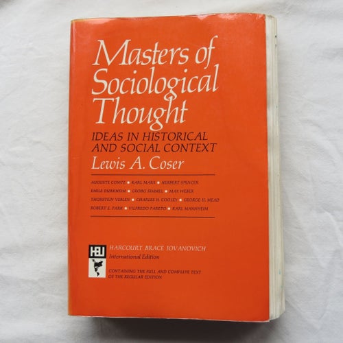 Masters of Sociological Thought av Lewis A. Coser