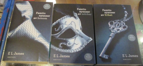 Femtio nyanser av honom, mörker, frihet, E L James, 3 böcker