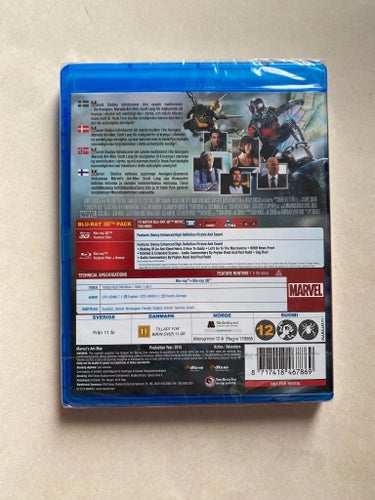 *INPLASTAT* Ant-Man Antman Marvel 3D + 2D BLURAY