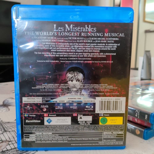Les Misérables - The Musical Event of a Lifetime Blu-ray, OOP, Svensk text,