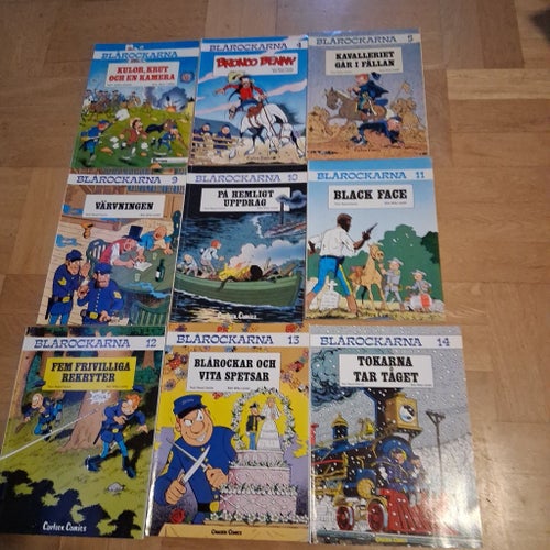Blårockarna 13 st album + 1 Lucky Luke