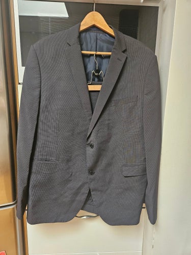 Angelo Litrico Mörkgrå Kostym 56 54 - Kavaj och Byxor Slim Fit