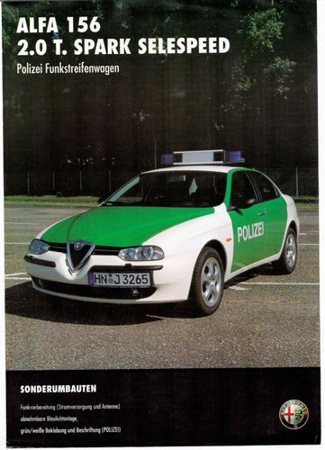 Produktblad Alfa 156 2.0T Polizei