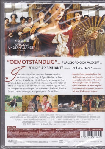 DVD / Moliere En Kärlekshistoria / Romain Duris, Laura Morante / Ny & Inplastad