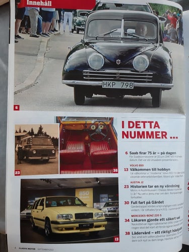 Classic Motor nr 9 2022: Saab 75 år, Mercedes 220 S 1956, Ferguson Grålle