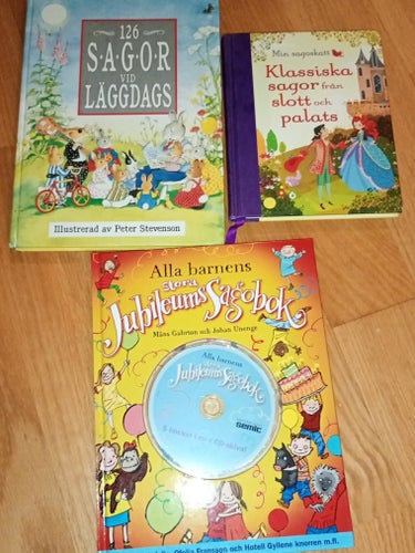 3 st Sagoböcker , en med cd