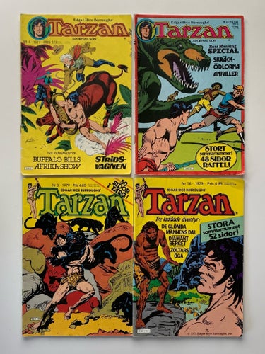 9 X Tarzan serietidningar 1977-1988