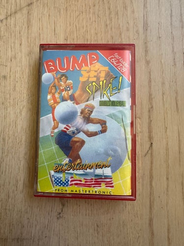 Bump, Set & Spike! Doubles Volleyball Commodore 64/128 Kassettband Spel Retro
