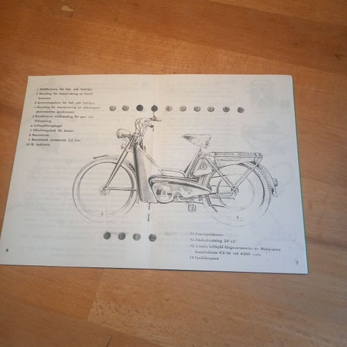 Instruktionsbok för Husqvarna Novalette Modell 1955