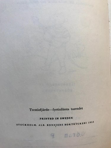 KLAS KLÄTTERMUS OCH DE ANDRA DJUREN I HACKEBACKESKOGEN Torbjørn Egner 1955