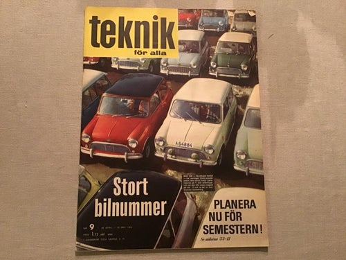 TEKNIK FÖR ALLA NR 9 1962 SIMCA ARIANE,TRELLEBORG GUMMIFABRIK DÄCK,AUTOGIRON
