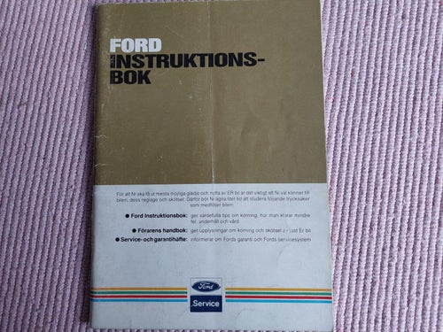 Ford Instruktionsbok 9/84